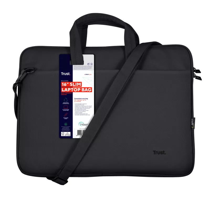 Trust Bologna 40.6 cm (16 col.) Toploader kuprinė Juoda