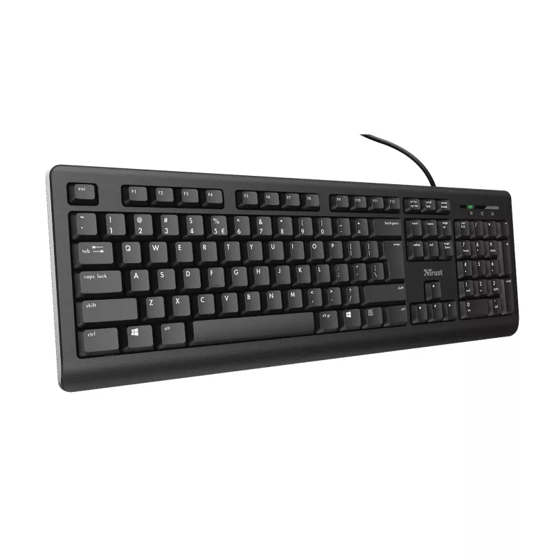 Trust TK-150 klaviatūra Office USB QWERTZ juoda