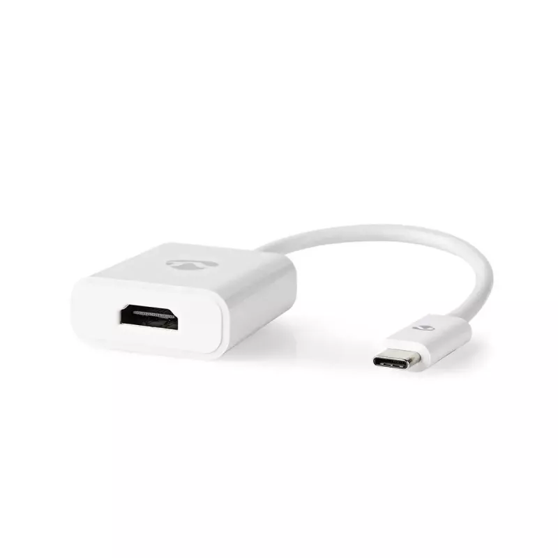Nedis CCGB64651WT02 USB-C į HDMI adapteris USB 3.2 Gen1, 0,20 m, nikeliuotas, PVC, baltas