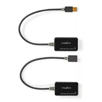 Nedis USB 2.0 aktyvus ilginimo adapteris A Kištukas – A Lizdas 50 m juodas