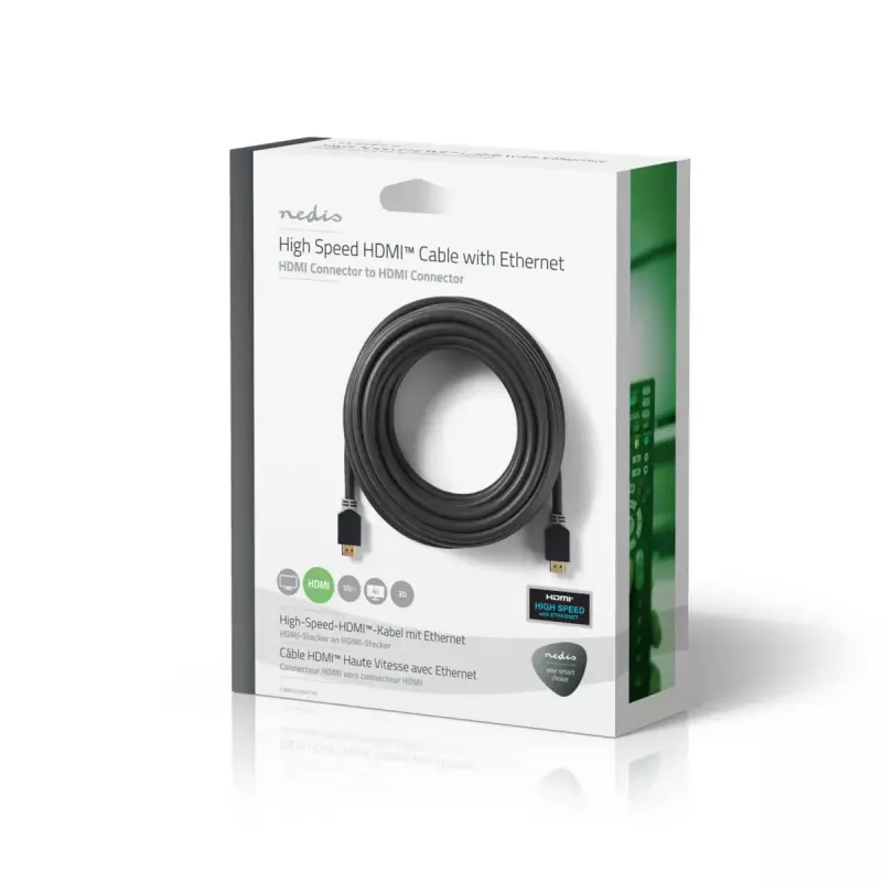 HDMI kabelis Nedis CVBW34000AT100 10m A tipo kištukas – kištukas, paauksuoti kontaktai