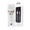 Nedis CCTB39300AL30 mobiliojo telefono kabelis, aliuminis, 3 m, USB A – Lightning