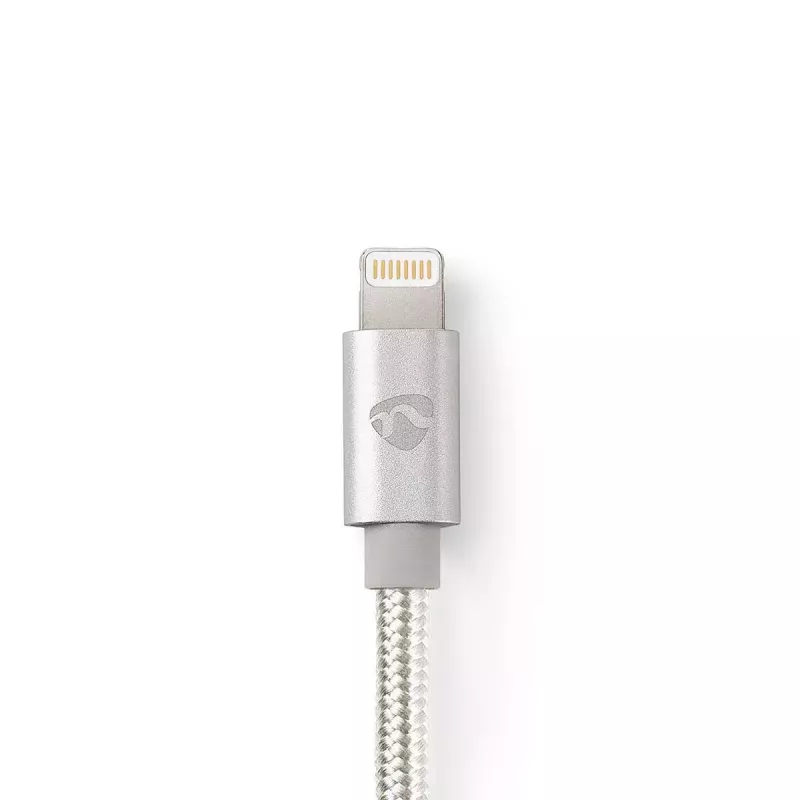 Nedis CCTB39300AL30 mobiliojo telefono kabelis, aliuminis, 3 m, USB A – Lightning