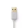 Nedis CCTB39300AL30 mobiliojo telefono kabelis, aliuminis, 3 m, USB A – Lightning