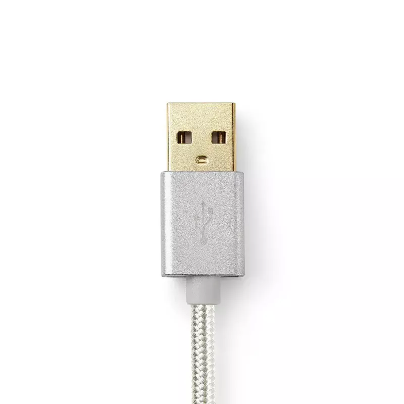 Nedis CCTB39300AL30 mobiliojo telefono kabelis, aliuminis, 3 m, USB A – Lightning