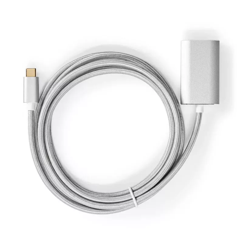 Nedis CCTB64680AL20 vaizdo kabelio adapteris 2 m HDMI A tipo USB C sidabrinis