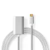 Nedis CCTB64680AL20 vaizdo kabelio adapteris 2 m HDMI A tipo USB C sidabrinis