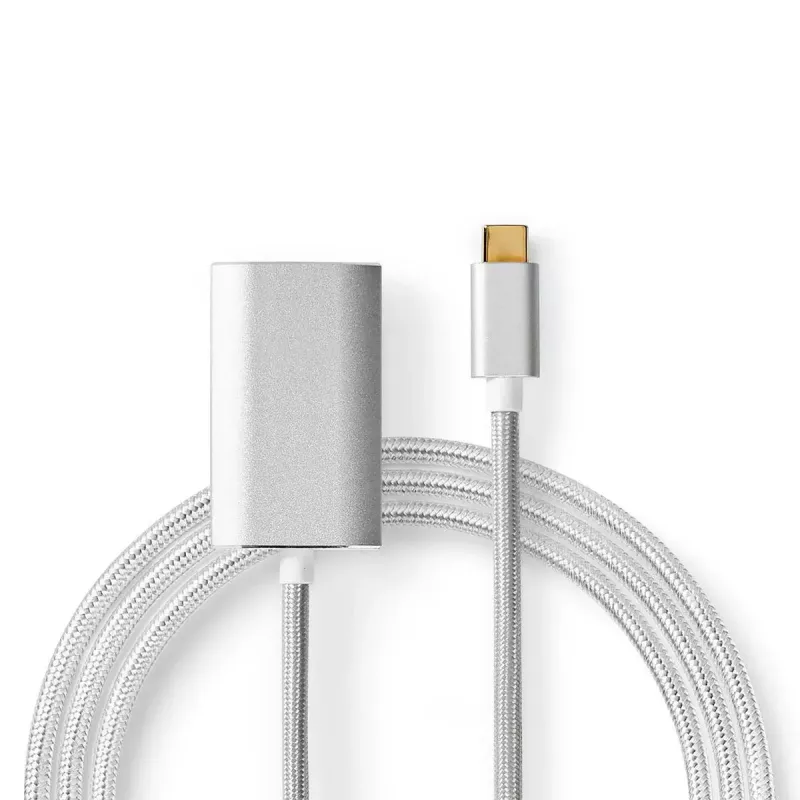 Nedis CCTB64680AL20 vaizdo kabelio adapteris 2 m HDMI A tipo USB C sidabrinis