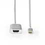 Nedis CCTB64680AL20 vaizdo kabelio adapteris 2 m HDMI A tipo USB C sidabrinis