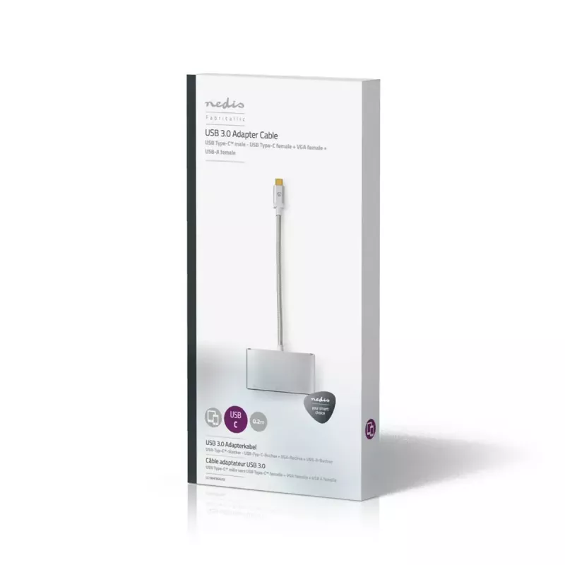 Dokavimo stotelė nešiojamam kompiuteriui Nedis CCTB64760AL02, aliuminis, 0,2 m laidas, 5 Mbit/s
