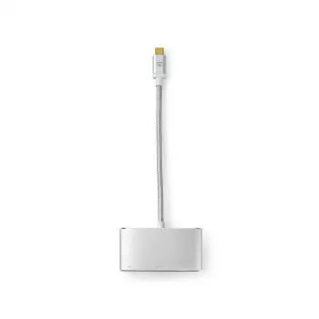 Dokavimo stotelė nešiojamam kompiuteriui Nedis CCTB64760AL02, aliuminis, 0,2 m laidas, 5 Mbit/s