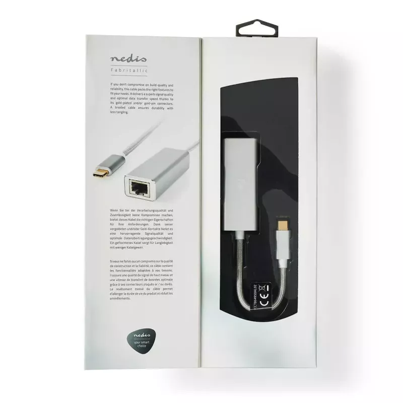 Tinklo adapteris Nedis CCTB64950AL02 Ethernet 1000 Mbit/s USB Type-C