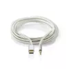 Garso laidas Nedis CCTB65940AL10 1 m USB C – 3,5 mm aliuminis