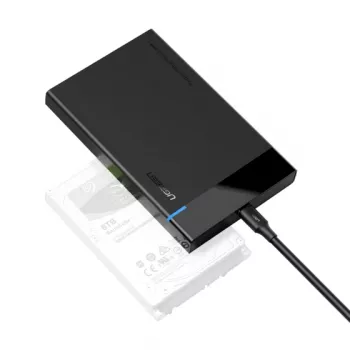 Ugreen 50743 išorinis kietojo disko dėklas HDD 2.5 colio juodas