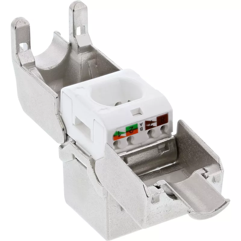 InLine RJ45 Keystone Snap-In modulis Cat.6a, plonas dizainas
