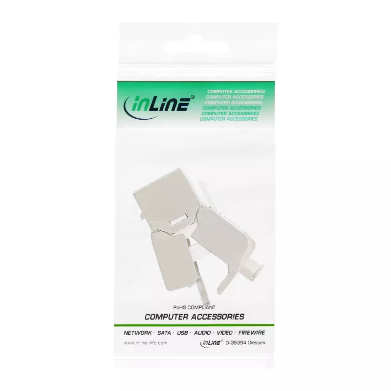 InLine RJ45 Keystone Snap-In modulis Cat.6a, plonas dizainas