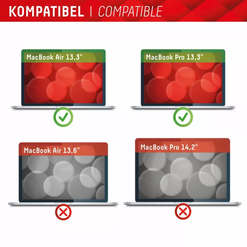 Displex PRIVACY SAFE magnetinis 2 krypčių privatumo filtras, skirtas MacBook Air / MacBook Pro 13,3 col.