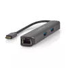Nedis CCBW64230AT02 USB-C kelių prievadų adapteris 6 viename, USB 3.2 Gen 1, HDMI, RJ45, 2x USB-A, 2x USB-C, 5 Gbps, pilkas