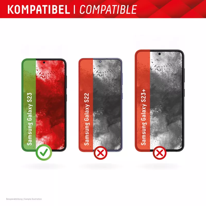 Displex apsauginis stiklas + dėklas Samsung Galaxy S22/S23, Eco montavimo rėmelis, atsparus įbrėžimams