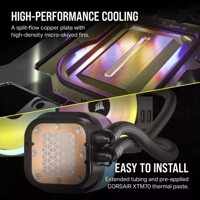 Skysto aušinimo komplektas Corsair H100i