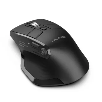 JLab Audio Epic Office belaidė dešinės rankos pelė – Bluetooth + USB Type-A, optinis 2400 DPI, 9 mygtukai, ratukas, juoda
