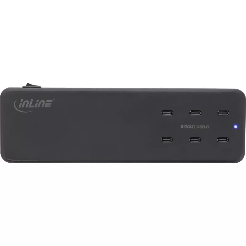 InLine 31516I kelių prievadų USB-C įkroviklis, 6× USB-C, PD 3.0, GaN, juodas