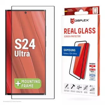 Displex Full Cover Apsauginis Stiklas (10H), skirta Samsung Galaxy S24 Ultra, su Eco montavimo rėmeliu