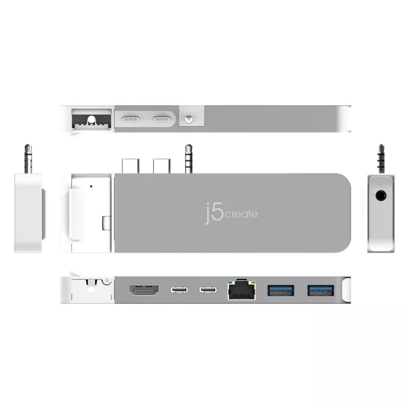 USB stotelė j5create JCD395 4K60 Elite Pro su USB4 ir MagSafe rinkiniu
