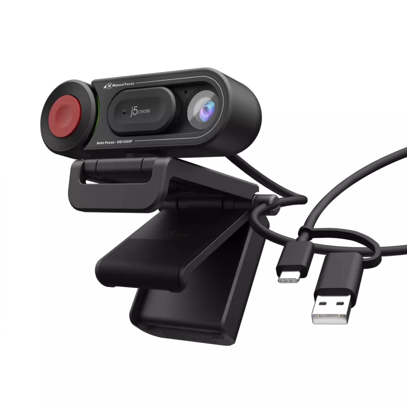 j5create JVU250 HD internetinė kamera su automatiniu ir rankiniu fokusavimu
