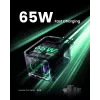 UGREEN 25871 universalus greitasis kroviklis pilka spalva 65 W AC įkroviklis su USB-A ir USB-C