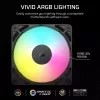 Ventiliatorius Corsair RS120 ARGB kompiuterio korpusui 12 cm juodas