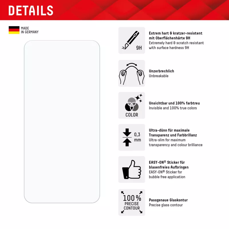 Displex Smart Glass (9H) apsauginis stiklas, skirtas Samsung Galaxy A35/A55 5G, su montavimo lipduku, nedūžtantis