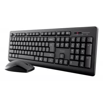 Trust Primo belaidis klaviatūros ir pelės rinkinys RF, QWERTZ vokiškas, juodas
