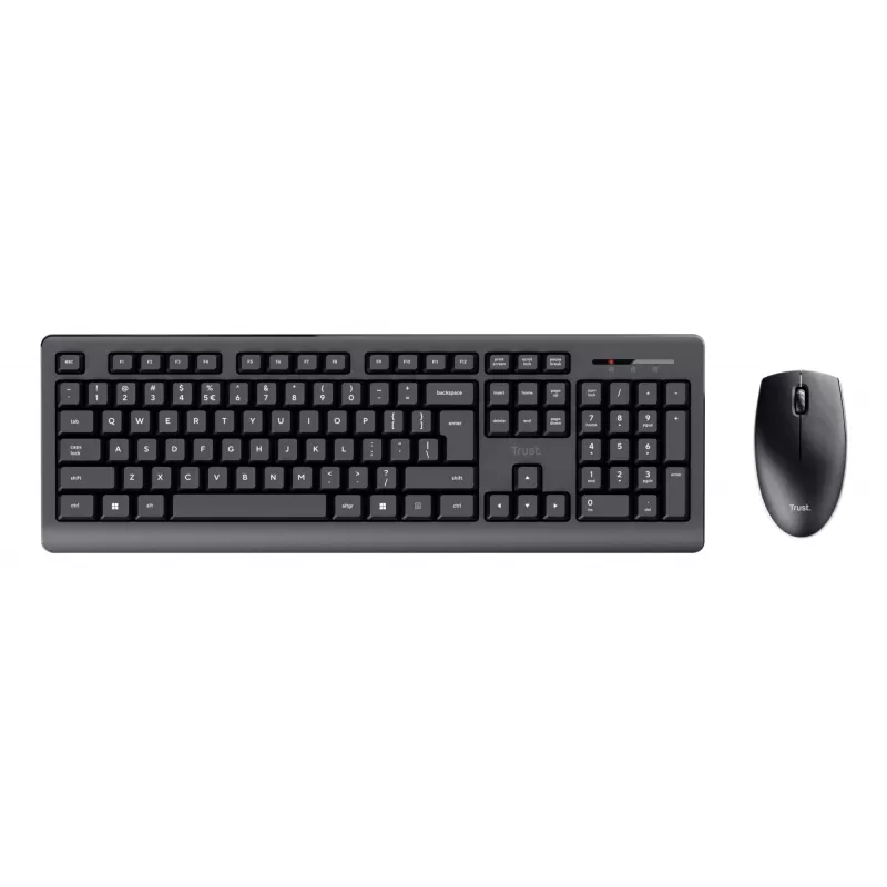 Trust Primo belaidis klaviatūros ir pelės rinkinys RF, QWERTZ vokiškas, juodas