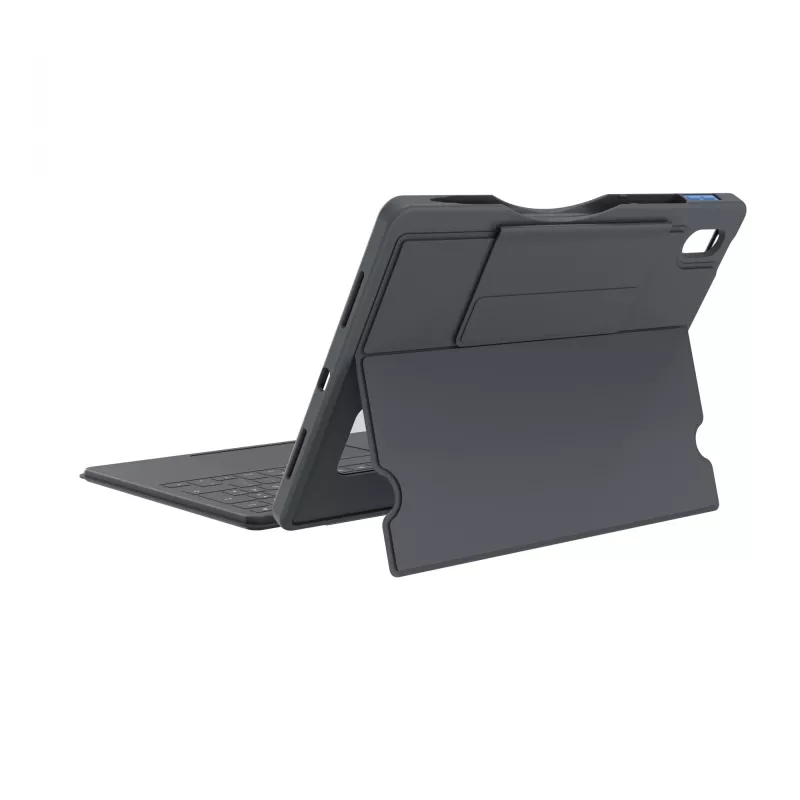 ASTAR DEQSTER Smart Rugged Touch Plus klaviatūra, skirta iPad 10,9 colio – QWERTZ vokiškas išdėstymas, mechaniniai jungikliai, Smart Connector dokas, pilka
