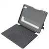 ASTAR DEQSTER Smart Rugged Touch Plus klaviatūra, skirta iPad 10,9 colio – QWERTZ vokiškas išdėstymas, mechaniniai jungikliai, Smart Connector dokas, pilka