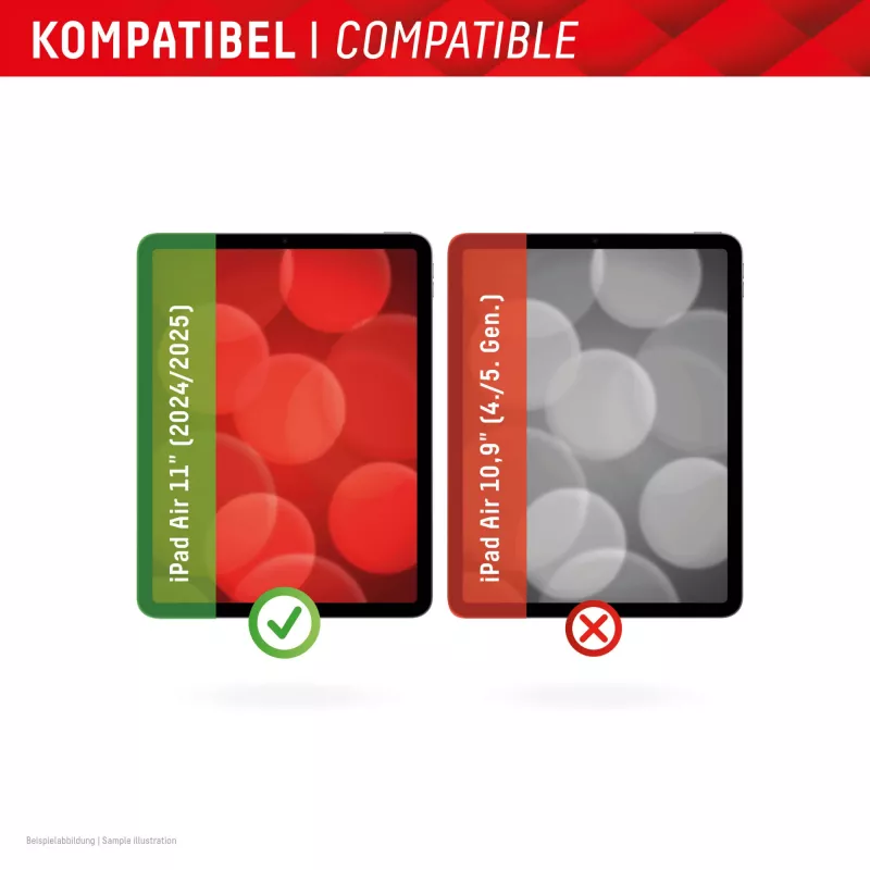 Displex stiklinė apsauga planšetei (9H), skirta Apple iPad Air 11 colių (2024/2025), su Eco montavimo rėmeliu, nedūžtanti, itin plona, nematoma