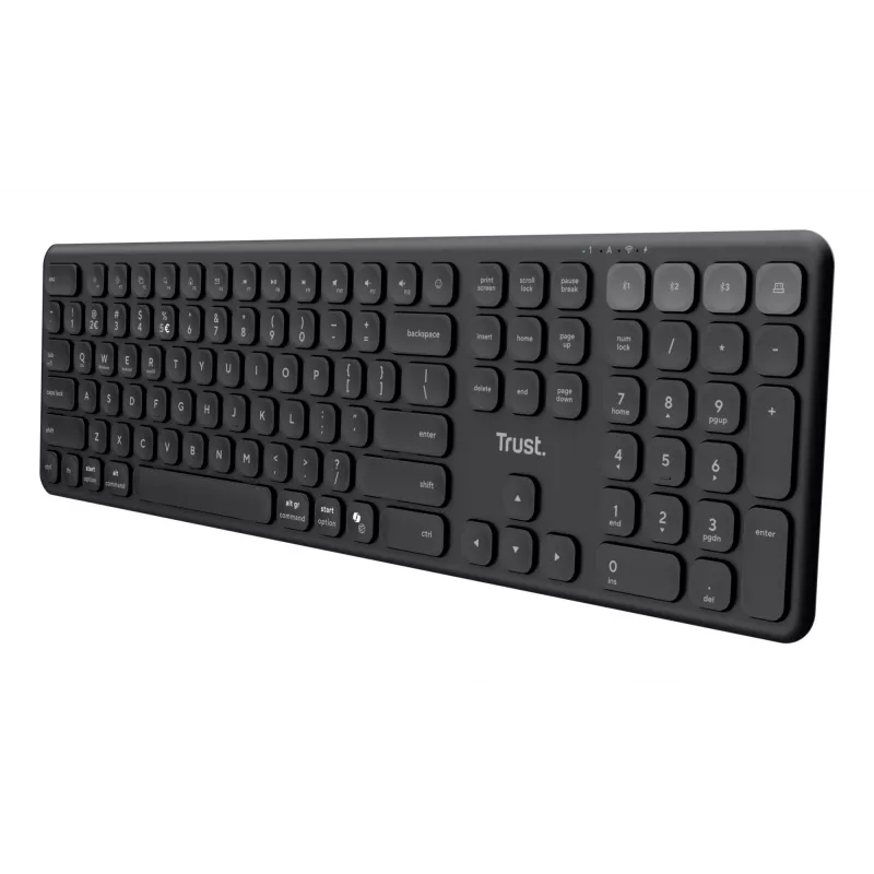 Trust Vaiya klaviatūra Namai/Biuras RF belaidė + Bluetooth QWERTZ vokiška juoda