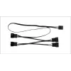PWM dalijimo laidas Arctic PST Cable Rev. 2 4 ventiliatoriams, 4 kontaktų PWM, juodas