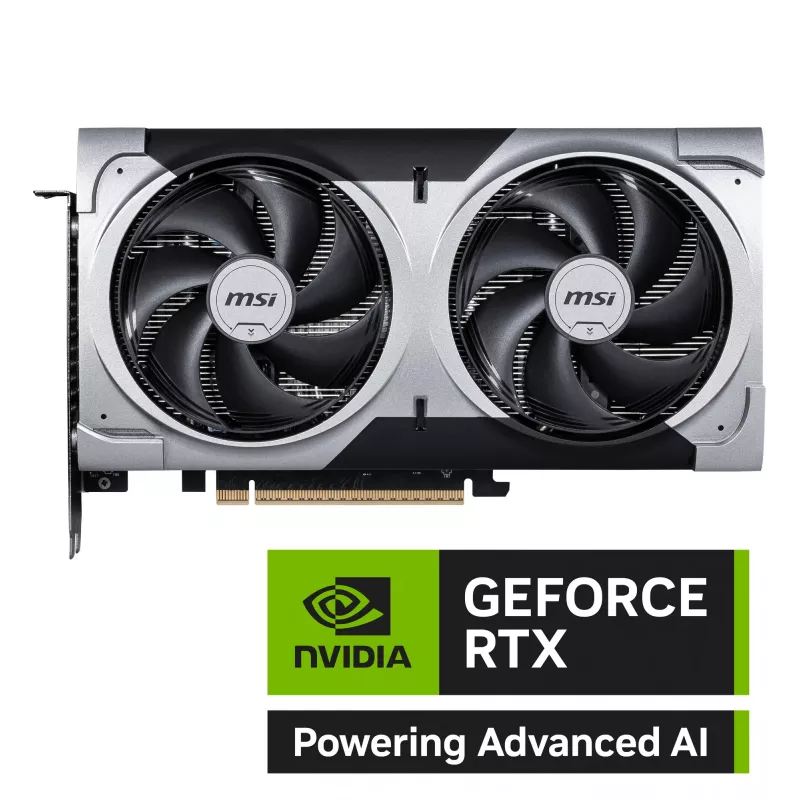 Vaizdo plokštė MSI GeForce RTX 5060 Ti 16 GB GDDR7, PCIe 5.0, 128 bit, 2602 MHz boost, 180 W, 2 ventiliatoriai