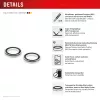 Displex Premium apsauginis stiklas kameros objektyvui, iPhone 16/16 Plus/17, 10H, viengubas žiedas, DLC, permatomas, Quick Mount