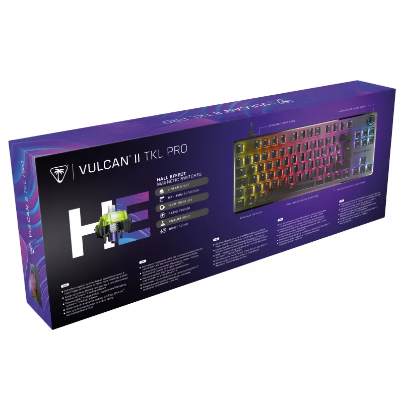 Turtle Beach Vulcan II TKL Pro klaviatūra žaidimams USB AZERTY juoda vokiška