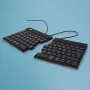 Ergonominė klaviatūra R-Go Tools Split Break v2 su pertraukų programine įranga, išskirta klaviatūra, QWERTZ (DE), laidinė, juoda