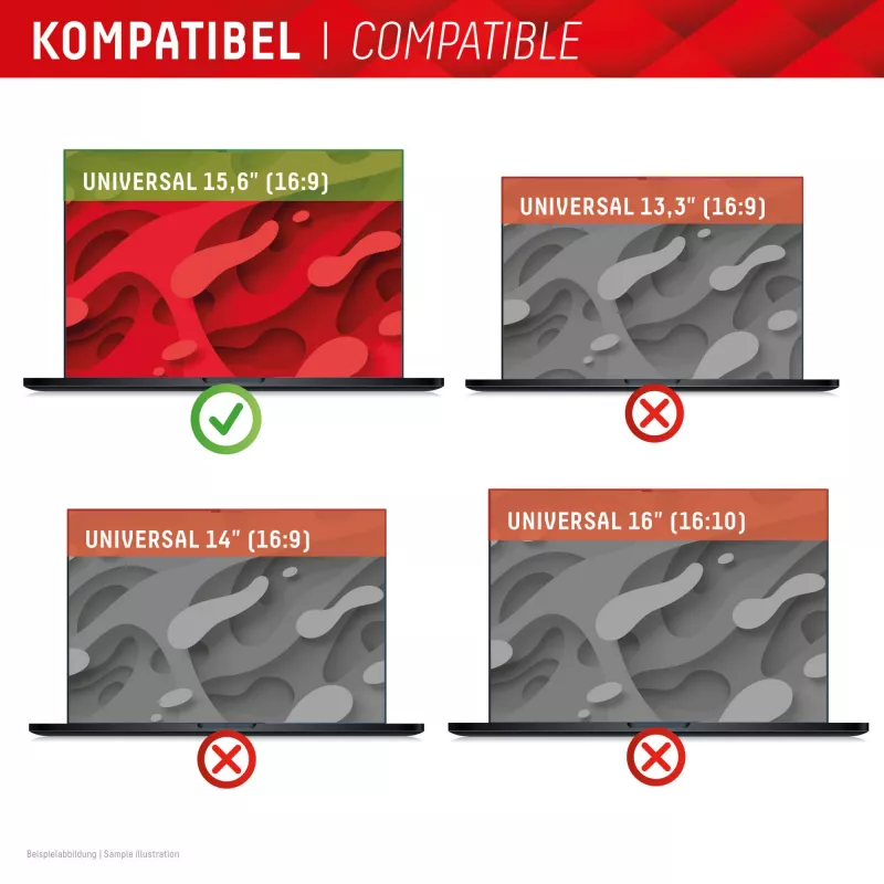 Displex PRIVACY SAFE nuimamas 2 krypčių privatumo filtras nešiojamam kompiuteriui (berėmliui) 15,6'' (16:9)