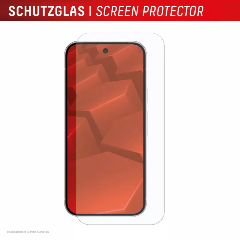 Displex apsauginis stiklas (10H) Google Pixel 9a su EASY-ON® Eco montavimo rėmeliu, atsparus įbrėžimams