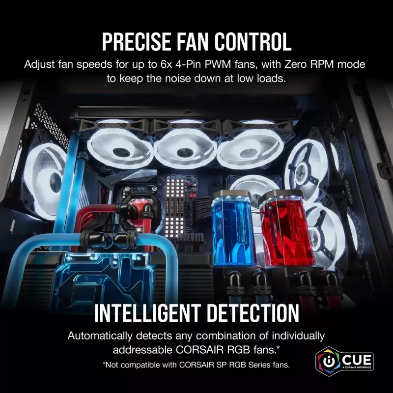 Ventiliatorių greičio valdiklis Corsair iCUE Commander Core XT