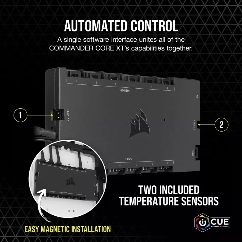 Ventiliatorių greičio valdiklis Corsair iCUE Commander Core XT