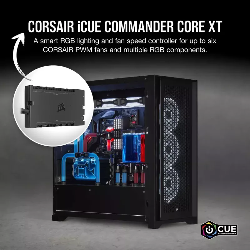 Ventiliatorių greičio valdiklis Corsair iCUE Commander Core XT