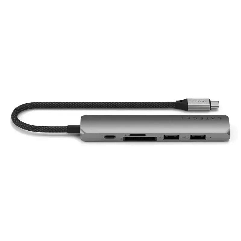 Satechi ST-P6SM USB-C stotelė 6 prievadai 4K HDMI Gigabit Ethernet pilka