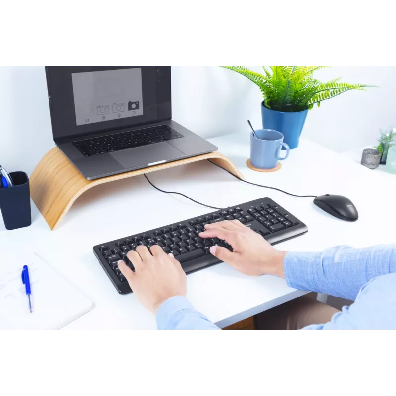 Trust Primo klaviatūra su pele, USB, vokiškas išdėstymas, juoda